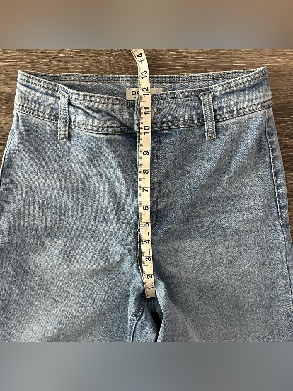 Oat New York Light Blue Wide-Leg Frayed Hem Jeans - Picture 8 of 11